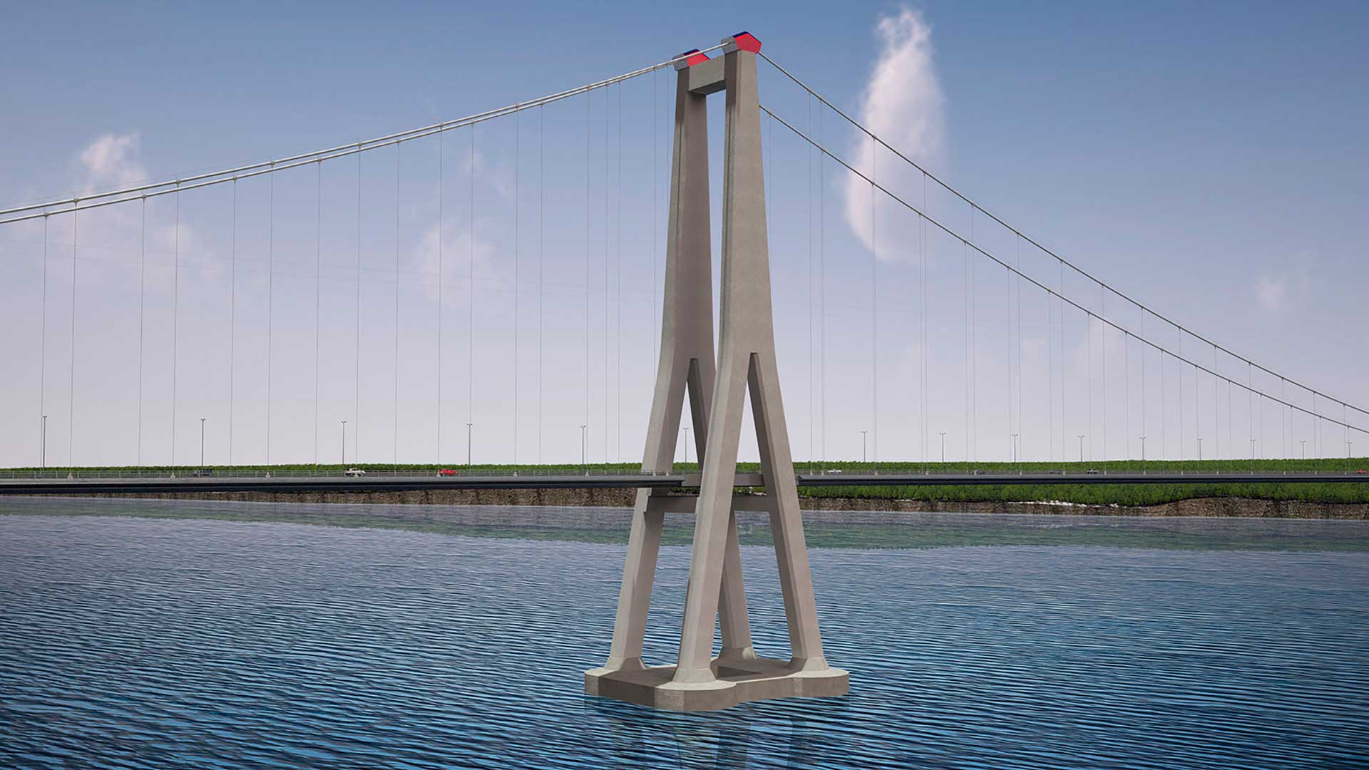 Artist's rendition of Chacao Bridge