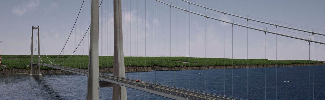 Artist's rendition of Chacao Bridge