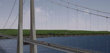 Artist's rendition of Chacao Bridge