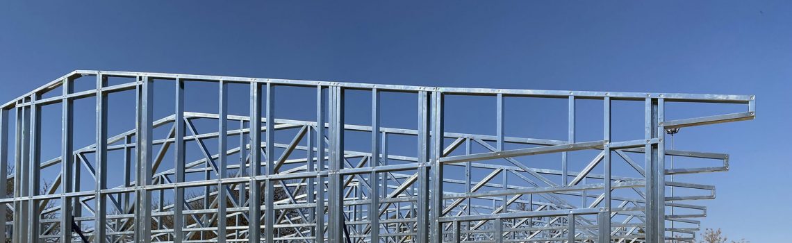 A light steel roof frame