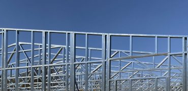 A light steel roof frame